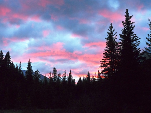 Sunrise near Cameron Lake